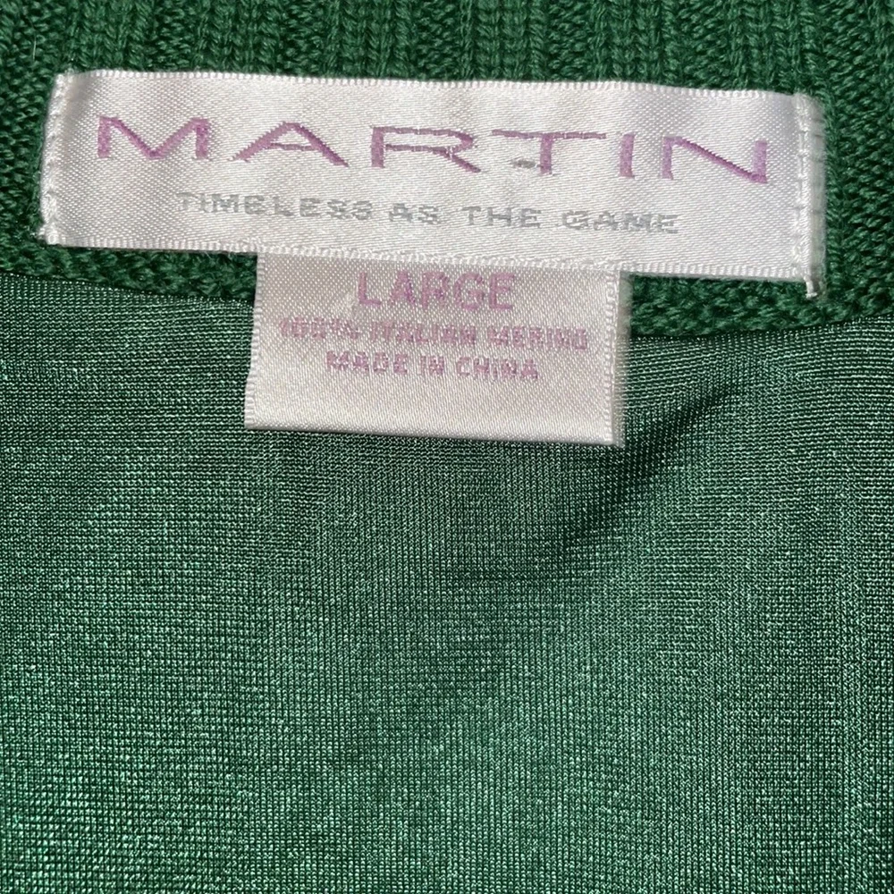Vintage Martin Timeless as the Game green sleeveless sweater vest Italian Merino - Picture 2 of 14